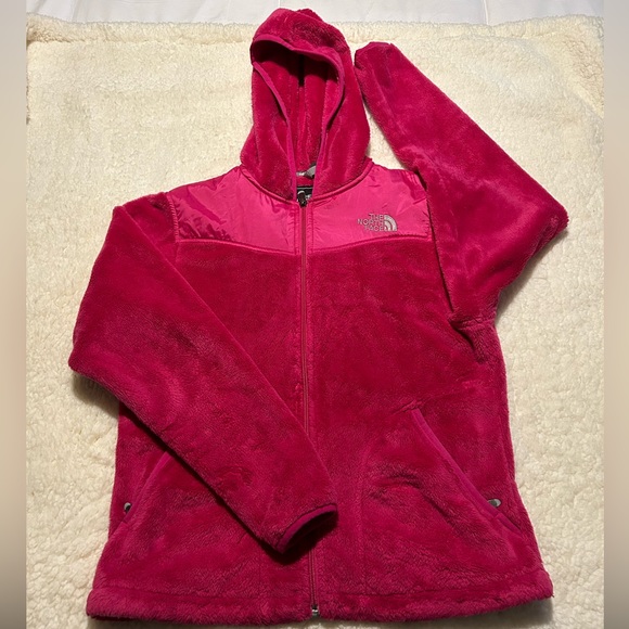 The North Face Jackets & Blazers - EUC The North Face Pink Fuzzy Zip-up Jacket - Size Small